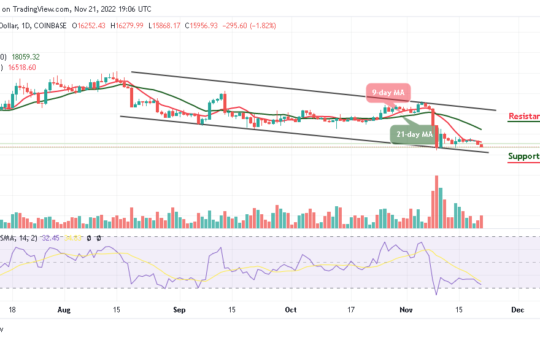 Bitcoin Price Prediction for Today, November 21: BTC/USD Slips Below $16,000